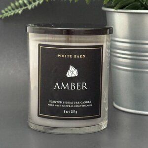 BBW Amber White Barn Bath & Body Works Single Wick Candle